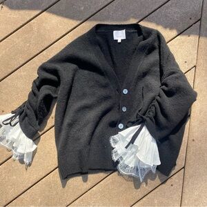 Cinq à Sept light cardigan, Sz S, wool blend